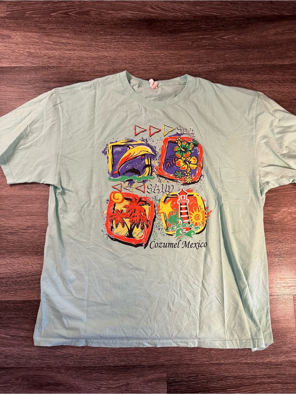 Cozumel Mexico Light Green Graphic Tee sz XL